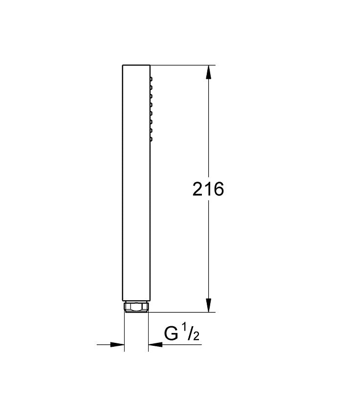 Grohe 27698 000 Euphoria Cube Stick Hand Shower Head