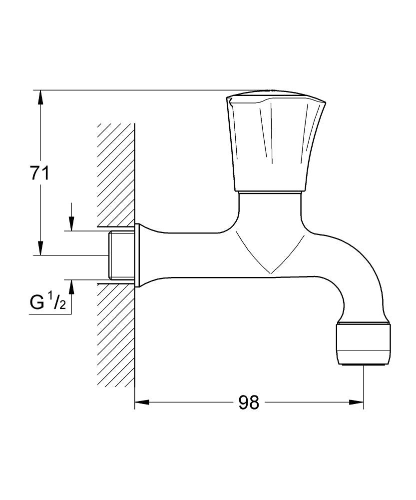 Grohe 30098 001 Costa L Bibtap 1/2"