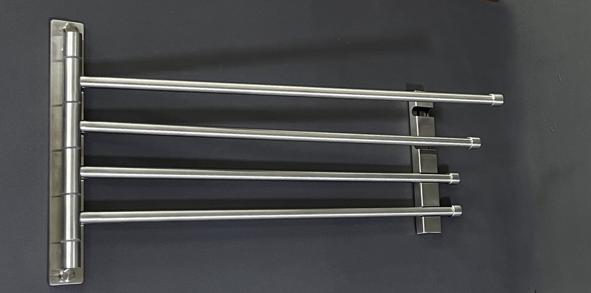 ARES 4-Arm Swivel Towel Rail SS316 | 180° Rotating Wall Mounted 50 cm