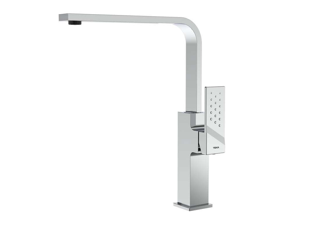 Brooklyn BKY 915 Single Lever Kitchen Tap with slim swivel high spout and cube body