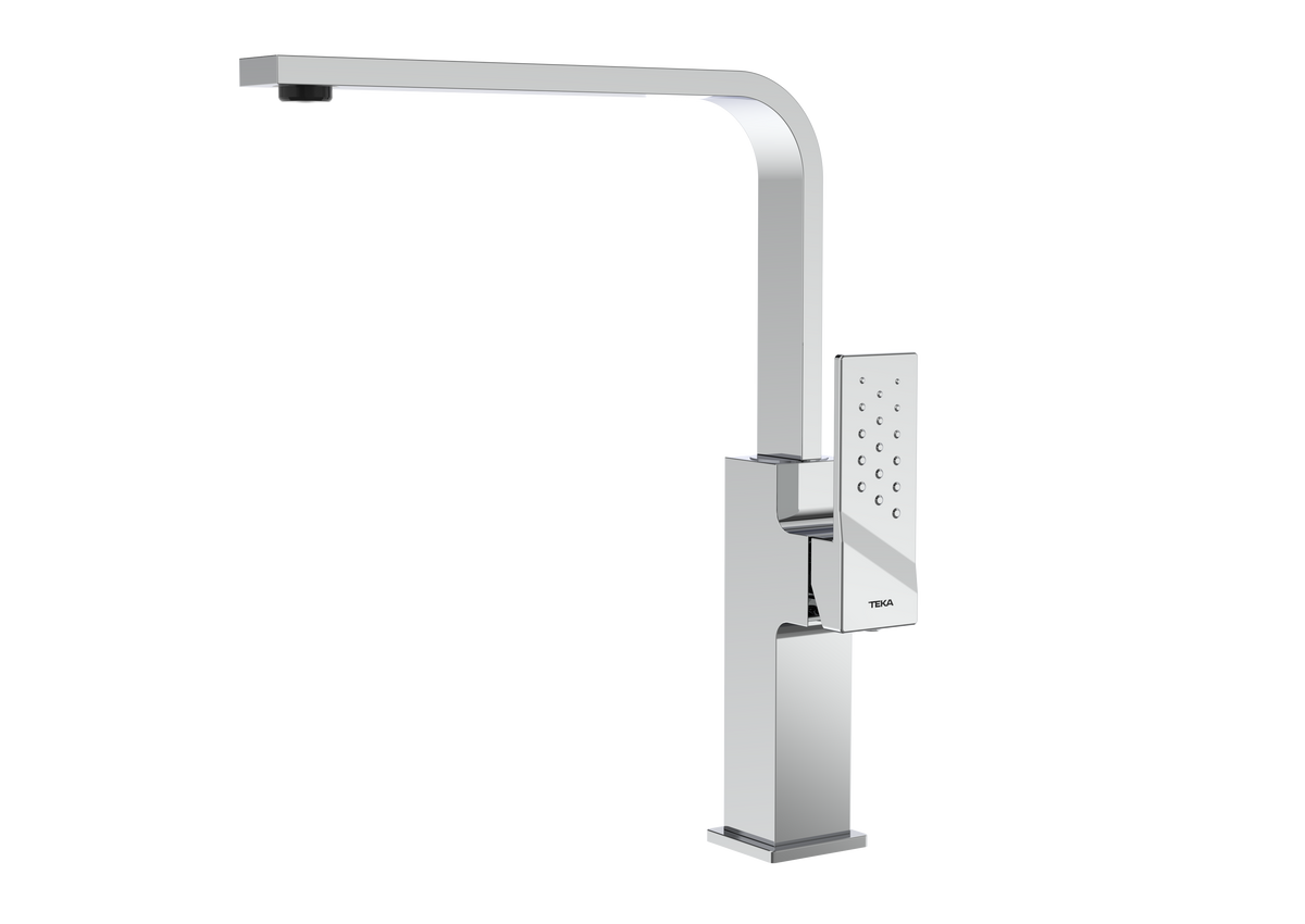 Brooklyn BKY 915 Single Lever Kitchen Tap with slim swivel high spout and cube body