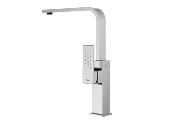 Brooklyn BKY 915 Single Lever Kitchen Tap with slim swivel high spout and cube body