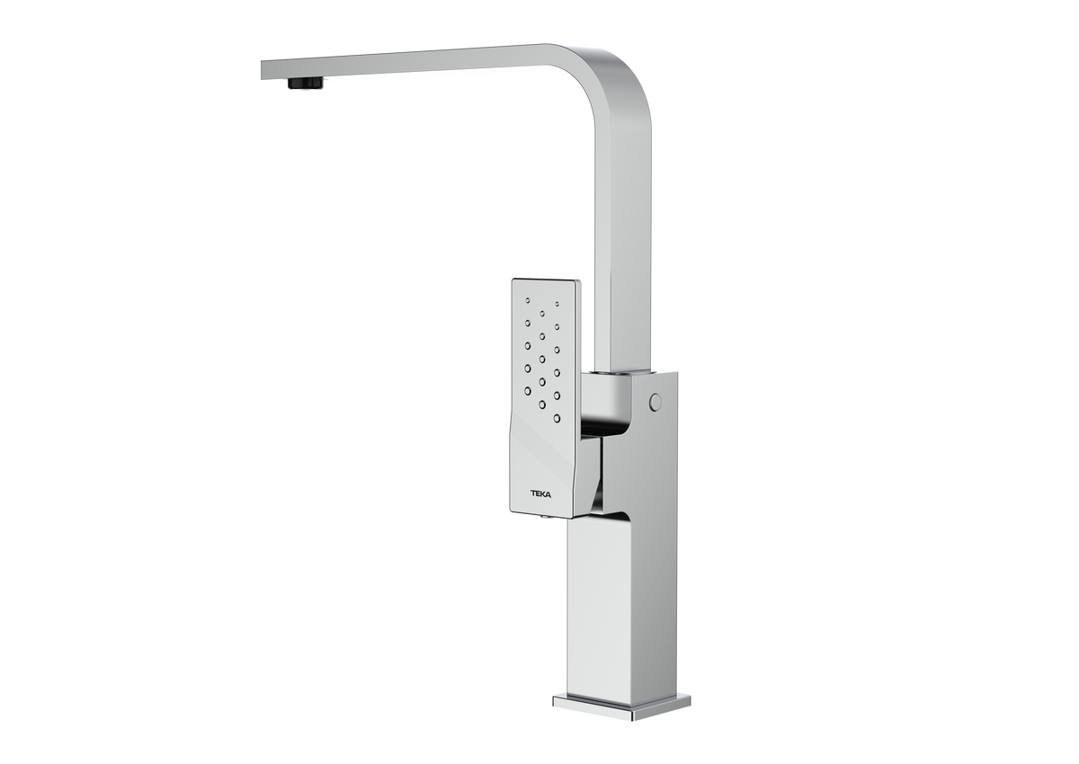 Brooklyn BKY 915 Single Lever Kitchen Tap with slim swivel high spout and cube body