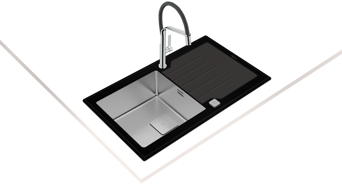 Teka Diamond RS15 1B 1D 86 AUTO Inset Glass Sink 115100011