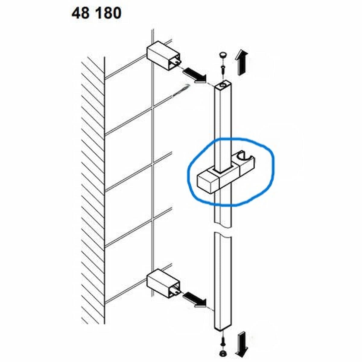 GROHE Shower Glider 48180 000 for Euphoria Shower Rails