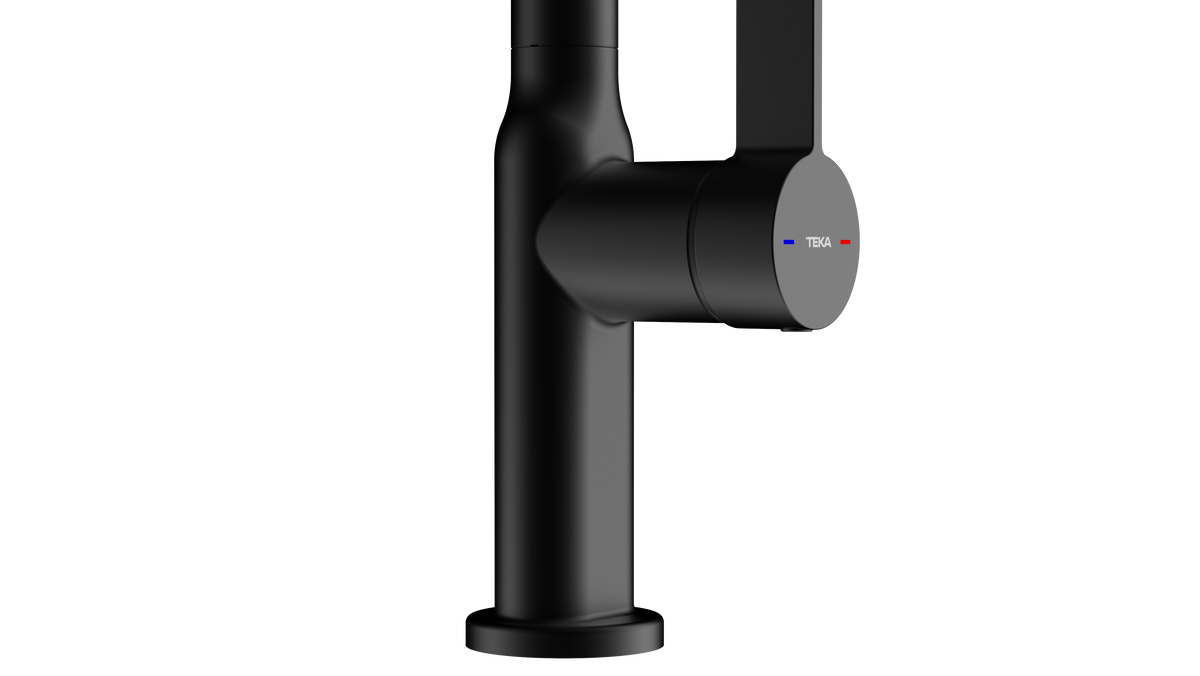 OVAL 938 Single lever pull-out kitchen tap with oval body and 38 flexible inlet pipes