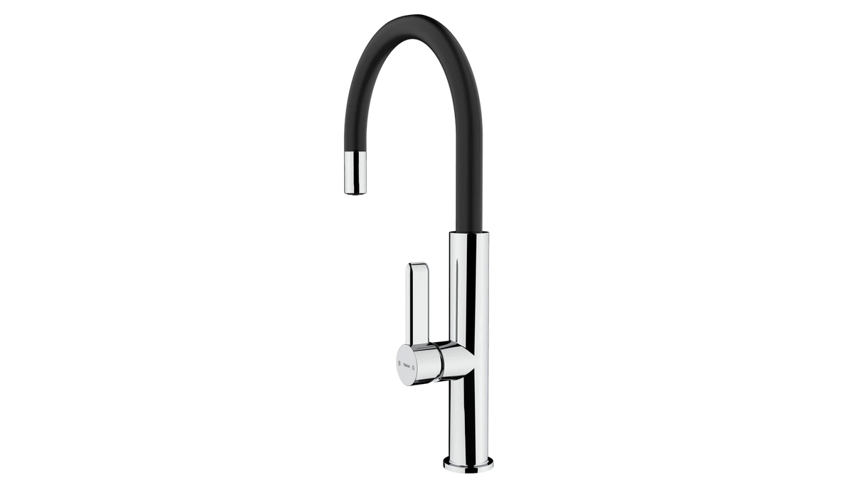 FOT 995 Black Single Lever Kitchen Tap with aerator integrated in spout