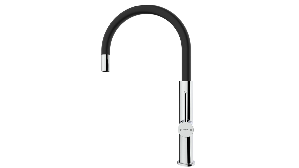 FOT 995 Black Single Lever Kitchen Tap with aerator integrated in spout