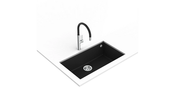 FOT 995 Black Single Lever Kitchen Tap with aerator integrated in spout