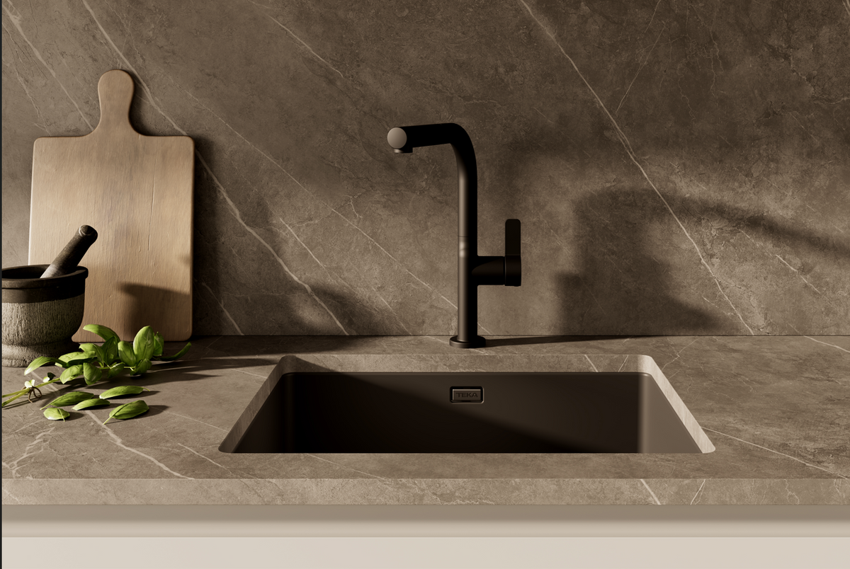 TEKA 3-in-1 installation sink with special black finish