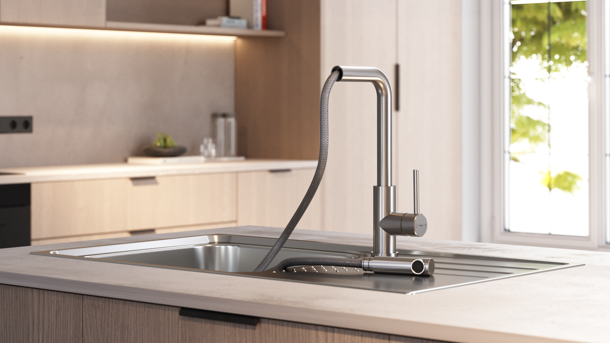 TEKA UNI 9331 Single lever kitchen eco tap with high spout pull-out