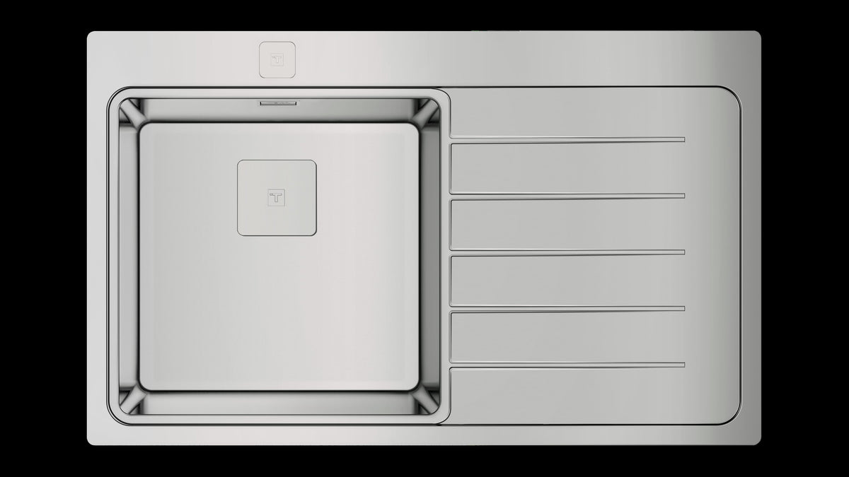 Teka Zenit RS15 1C 1E 86 Stainless Steel Inset Sink 115100003 with Bowl and Drainer Right Hand