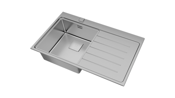 Teka Zenit RS15 1C 1E 86 Stainless Steel Inset Sink 115100003 with Bowl and Drainer Right Hand